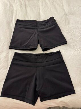 Lululemon Black Spandex Shorts (2 pairs) - Size: 8